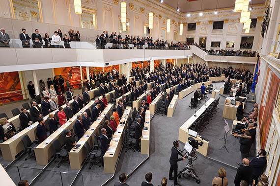 Konstituierende Sitzung des Nationalrats am 9. November 2017 /  Parlamentsdirektion / Johannes Zinner